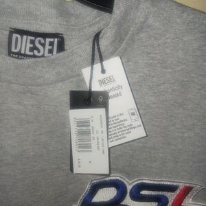 Diesel Gray Tee with Embroidered Logo